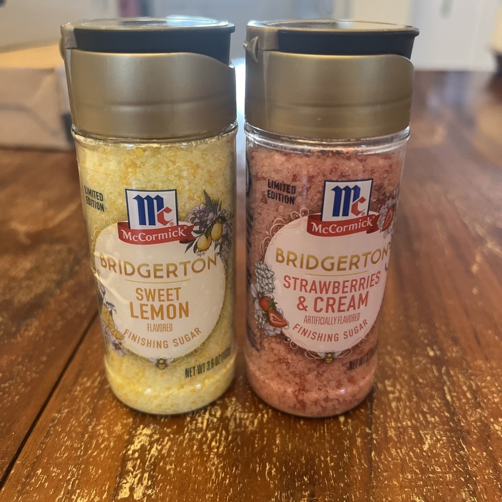 Bridgerton Finishing Sugar Strawberries and Cream, Sweet Lemon McCormick Limited